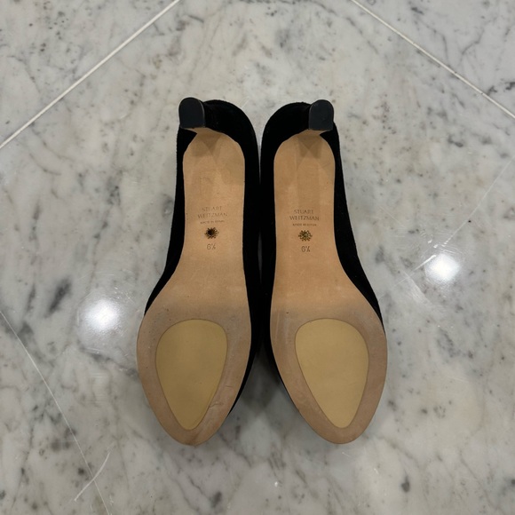 Stuart Weitzman Black Suede Heels | Size 6.5 - Picture 6 of 6